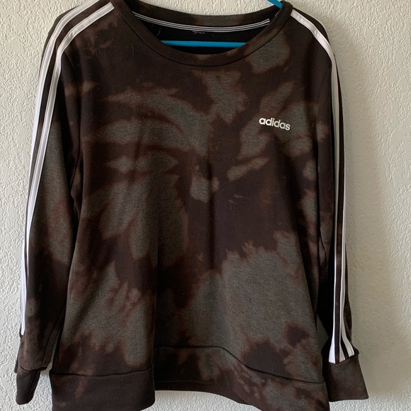adidas Tops - Bleach dyed Adidas crew neck sweatshirt